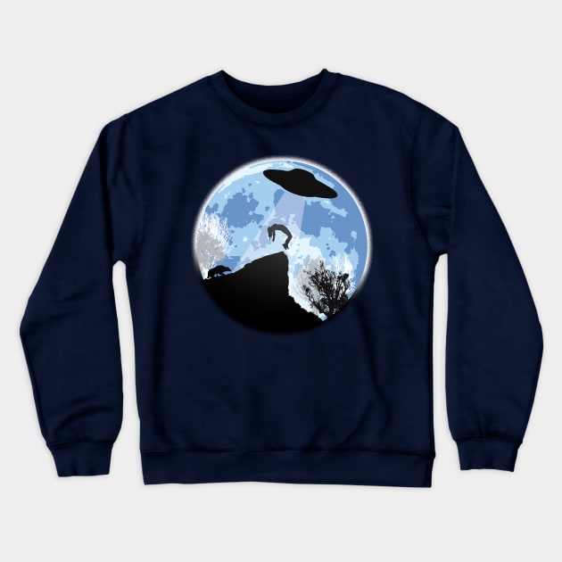 Alien Abduction! The Helpless Witness... Crewneck Sweatshirt by KAMonkey